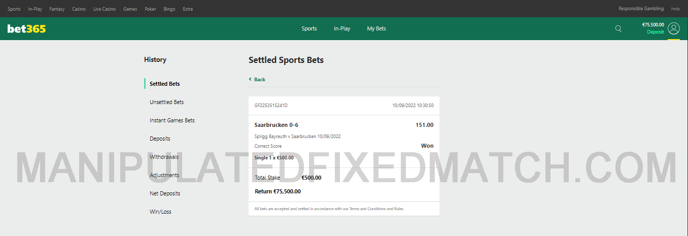 buy correct score