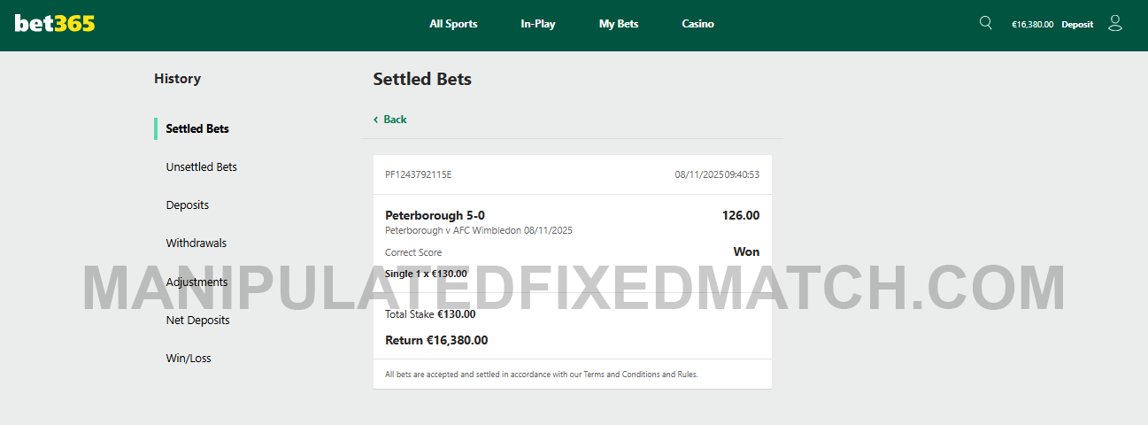 Correct Football Fixed Match