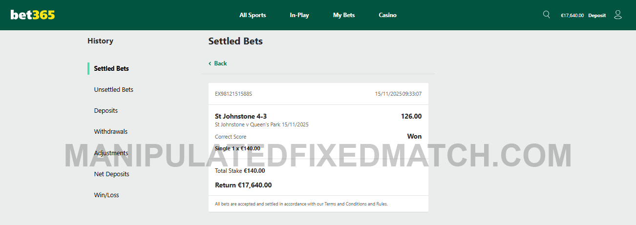 Correct Football Fixed Match