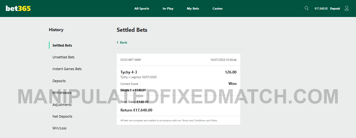 Correct Football Fixed Match