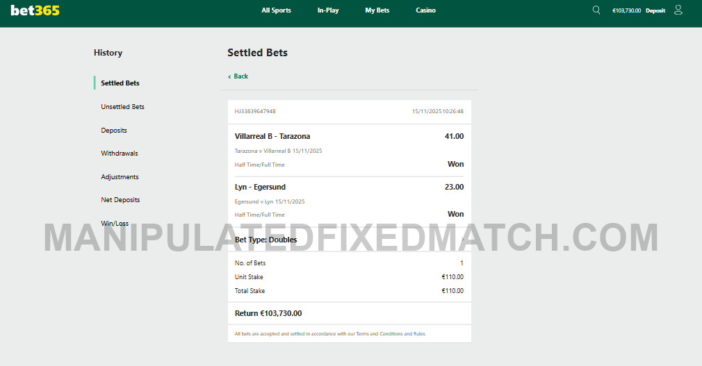 Fixed Matches 100% Sure